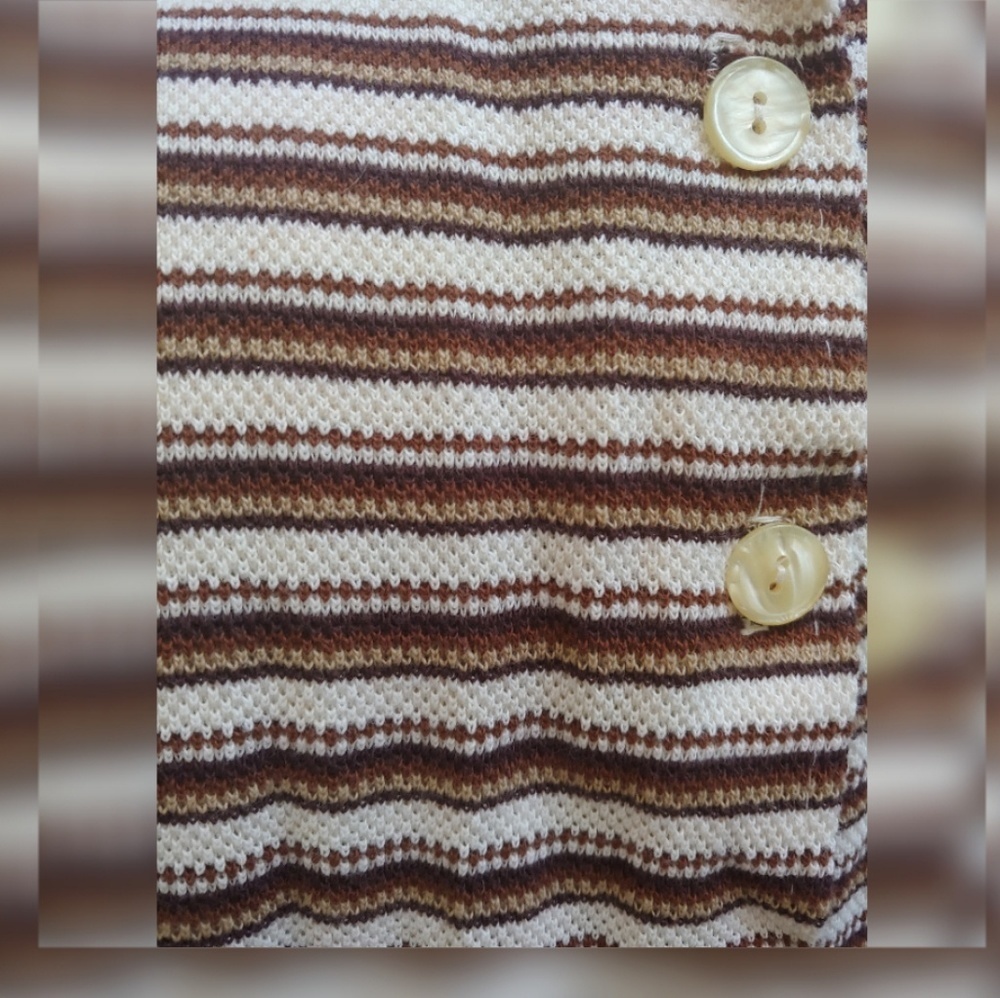 Vintage Star Cody Stripe Ribbed Button Back Top - Picture 3 of 5